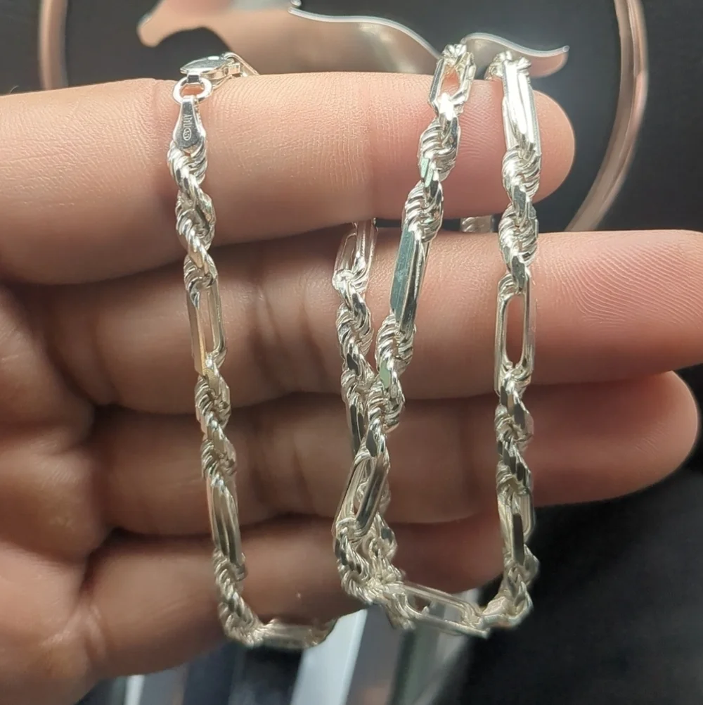 Sterling Silver Figarope Milano Chain 4.0mm - 20